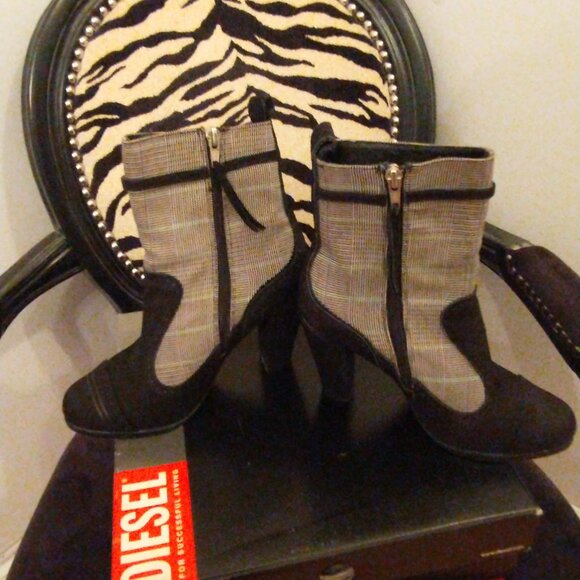 Diesel Saarema suede and fabric boots: when business and country mix! - Picture 4 of 7